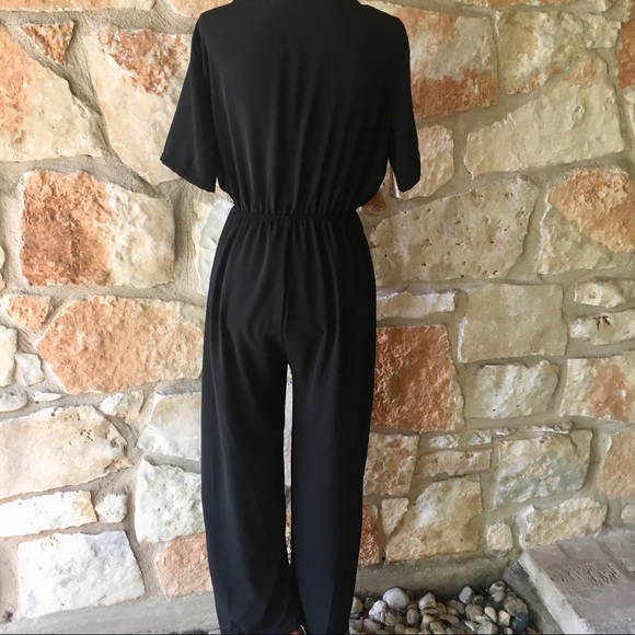 New Black Wide Leg Jumpsuit - Picture 6 of 6